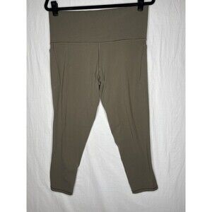 Athleta Womens Salutation Stash 2 Pocket Printed 7/8 Tight Olive Green Size 1X